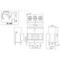 10.16 mm Pitch Schraubenstart -PCB -Anschluss Block Hochstromanterminal